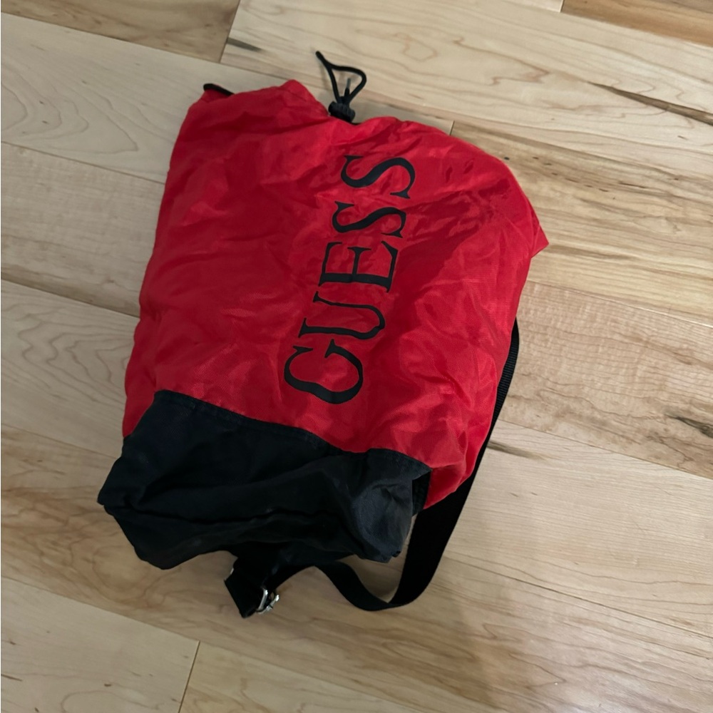 Retro 90’s Guess red backpack bag